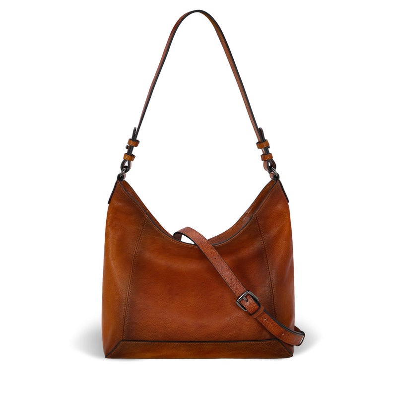 Iswee Leather Hobo Shoulder Bag Crossbody Purses for Women Handbags Medium Size Hobo Crossbody Leather Pocketbooks(Brown) - Image 1