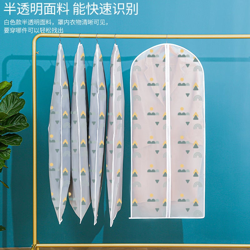 Clothes Dust Cover Household Coat Suit Hanging Dust Bag Large Moisture-Proof Peva Transparent Hanging Clothes Bag All-Inclusive - Image 3
