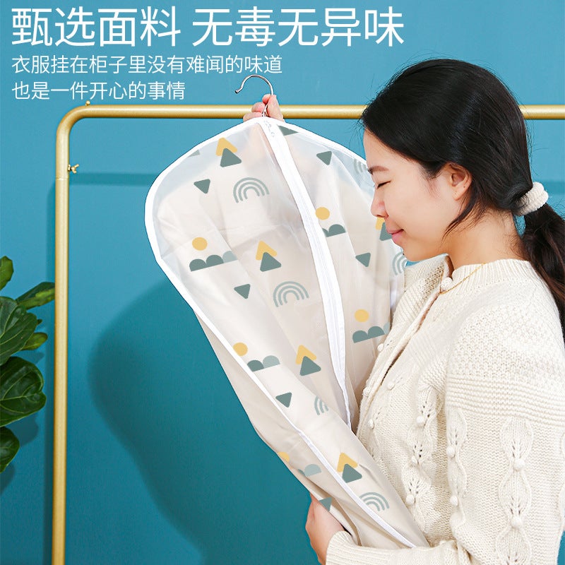 Clothes Dust Cover Household Coat Suit Hanging Dust Bag Large Moisture-Proof Peva Transparent Hanging Clothes Bag All-Inclusive - Image 4