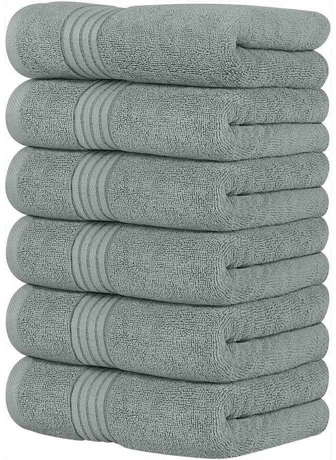Utopia Towels - 6 Piece Premium Hand Towels Set, (16 x 28 inches) 100% Ring Spun Cotton, Lightweight and Highly Absorbent Towels for Bathroom, Travel, Camp, Hotel, and Spa (Cool Grey) - Image 1