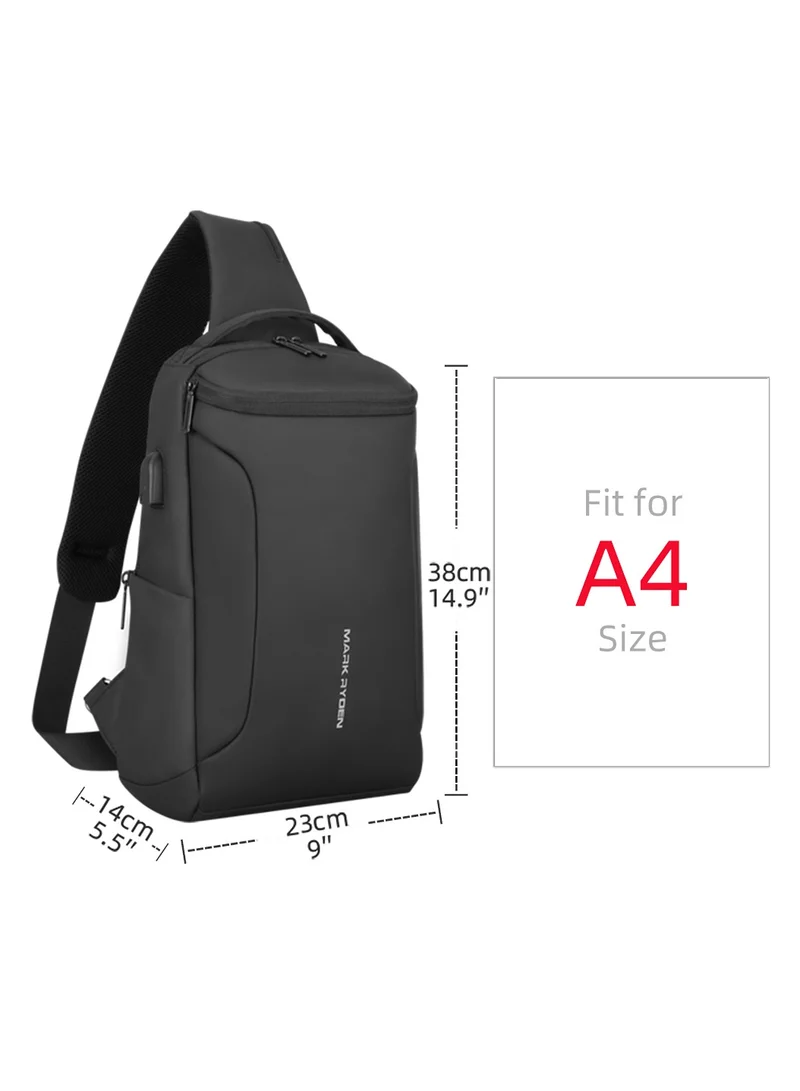 MARK RYDEN MARK RYDEN 7069 Waterproof Anti-Theft with USB Charging Port Crossbody for 9.7-12.3 Inch iPad