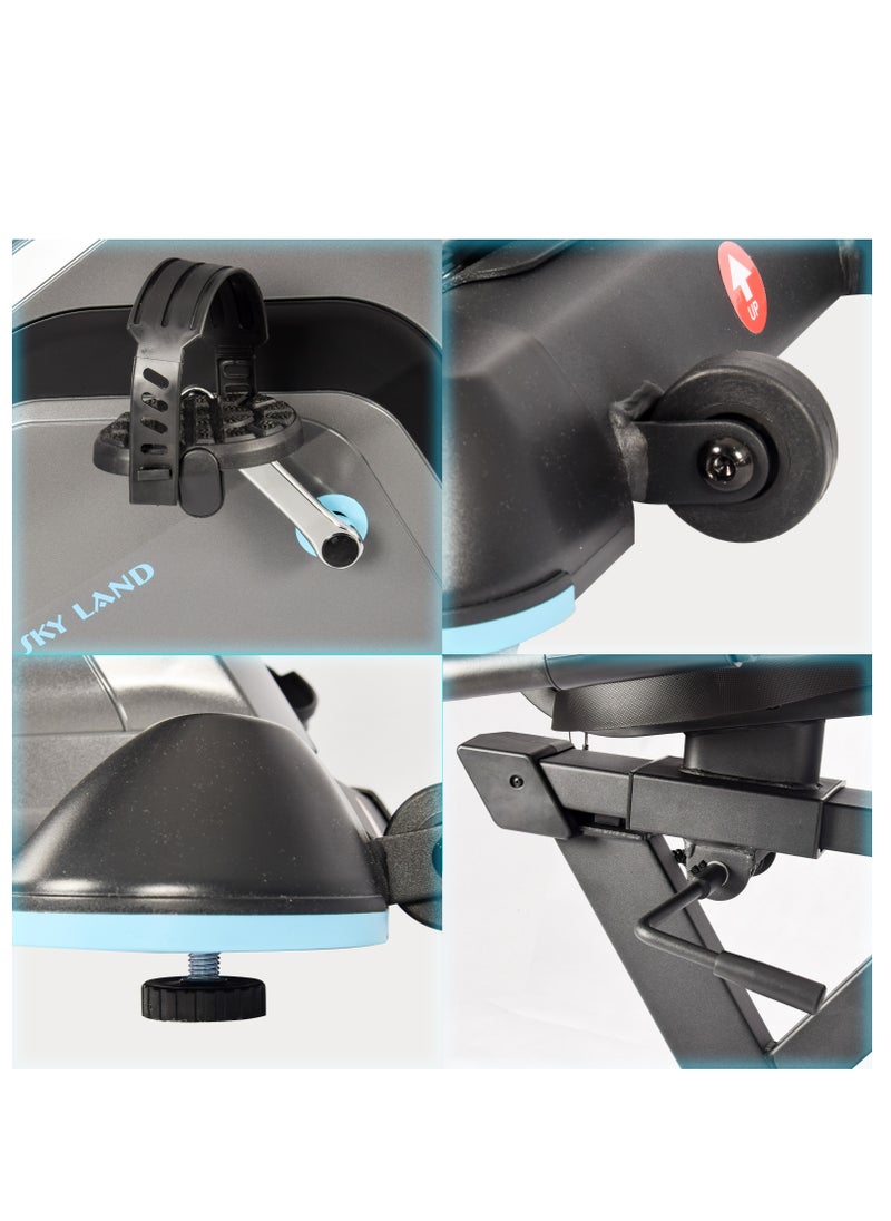 Sky Land - Luxury Exercise Bike with Wheels | Magnetic Recumbent Bike with Backrest Seat, Fit Show App, Bluetooth & Tablet Rack for Home Use - Image 1