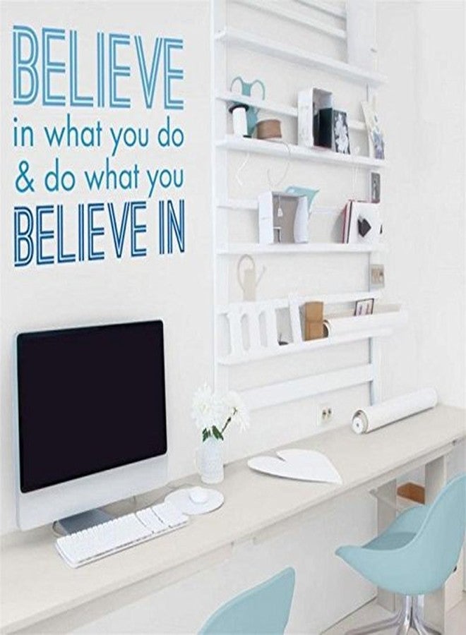 ARWY Wall Sticker for Bedroom wallstickers for Home 'Motivational Quotes Believe Yourself' Wall Sticker (Glossy Vinyl, 50 cm x 70 cm)