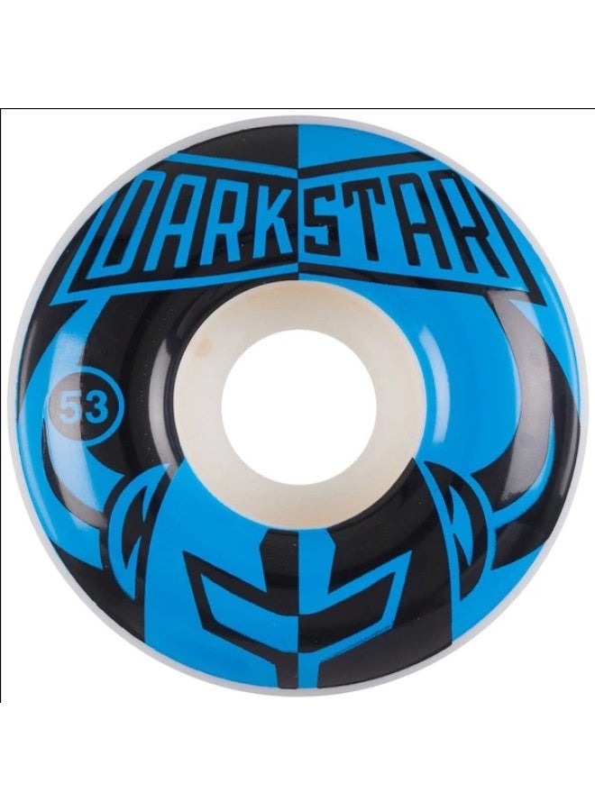 Darkstar Divide Black/Blue 53mm/99a Skateboarding Wheels - Image 1