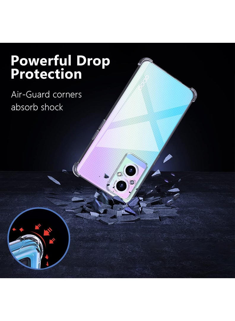 Theodor Oppo A96 China Clear Case, Shock-Absorption TPU Cell Phone Cover with Reinforced Corners, Soft Flexible & Crystal Clear Protective Bumper Case - Image 5