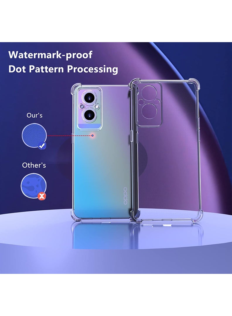 Theodor Oppo A96 China Clear Case, Shock-Absorption TPU Cell Phone Cover with Reinforced Corners, Soft Flexible & Crystal Clear Protective Bumper Case - Image 2