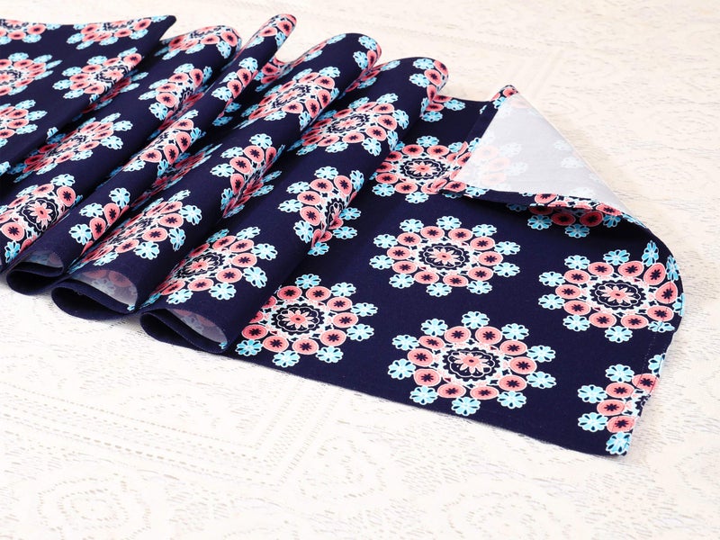 Tolexo Cotton Twill Mill Made Printed Table Runner for Dining Table | 6 Seater | 12 Inch Width x 86 Inch Length | Multi-Color | Pack of 1 Runner only - Image 4