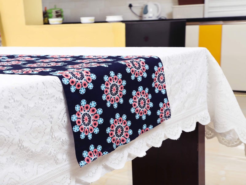 Tolexo Cotton Twill Mill Made Printed Table Runner for Dining Table | 6 Seater | 12 Inch Width x 86 Inch Length | Multi-Color | Pack of 1 Runner only - Image 3
