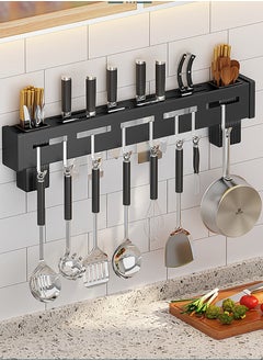 dreamons link Hanging Pot and Pan Rack - Wall Mounted Hanging Pot Rack for Kitchen Organization - Wall Shelf for Pots and Pans Storage  - Image 1