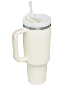 Stanley Stanley Quencher H2.0 Flow State 40oz Cream Quartz Stainless Steel Vacuum Insulated Tumbler with Lid and Straw for Water and Iced Tea, Cold Retention  - Image 4