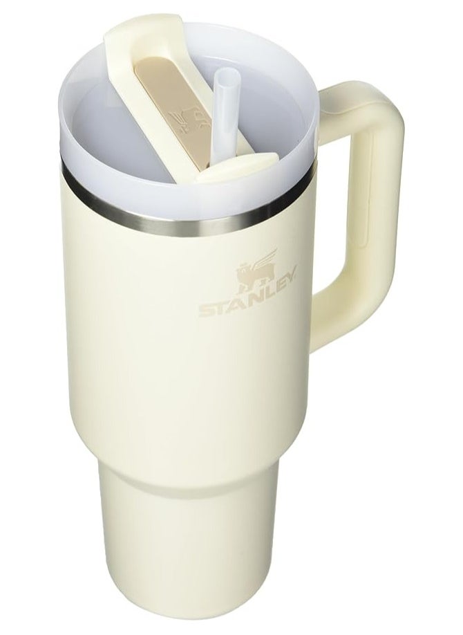 Stanley Stanley Quencher H2.0 Flow State 40oz Cream Quartz Stainless Steel Vacuum Insulated Tumbler with Lid and Straw for Water and Iced Tea, Cold Retention  - Image 2
