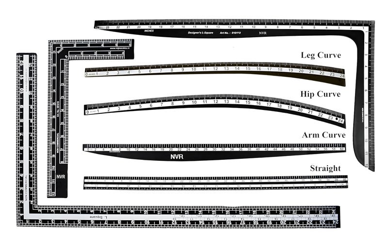 NVR tailoring scales of 6 different shapes HipCurve Leg Curve Arm Curve straight L straight angle L Curve shape scales for fashion designingtailoring sewing kit
