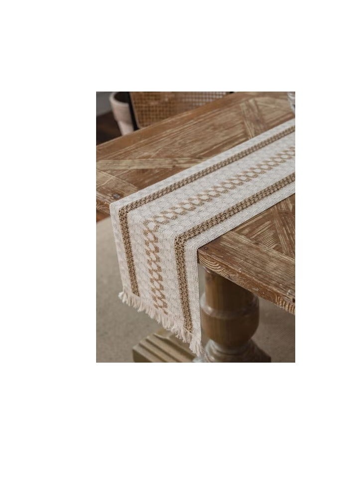 bbet Table Runner,Dining Table Accessories Bohemian Table Runner for Home Decoration, Restaurant Decoration, Table Runner Set  with Tassels 30*180cm Runner Table Coffee Table Cover  Table Decoration - Image 3