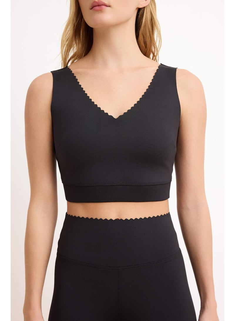 trendyol Black Diver/Scuba Capless Sports Bra Thmss26Ss00001 - Image 2