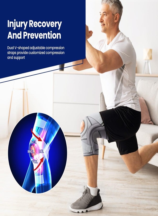 Galvaran Knee Brace for Meniscus Tear:Adjustable Knee Support for Maximum Knee Pain,Side Stabilizers for Injury or Surgery Recovery - Men and Women - Image 3