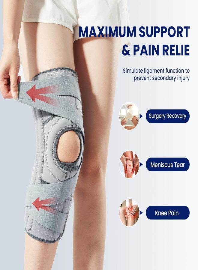 Galvaran Knee Brace for Meniscus Tear:Adjustable Knee Support for Maximum Knee Pain,Side Stabilizers for Injury or Surgery Recovery - Men and Women - Image 2