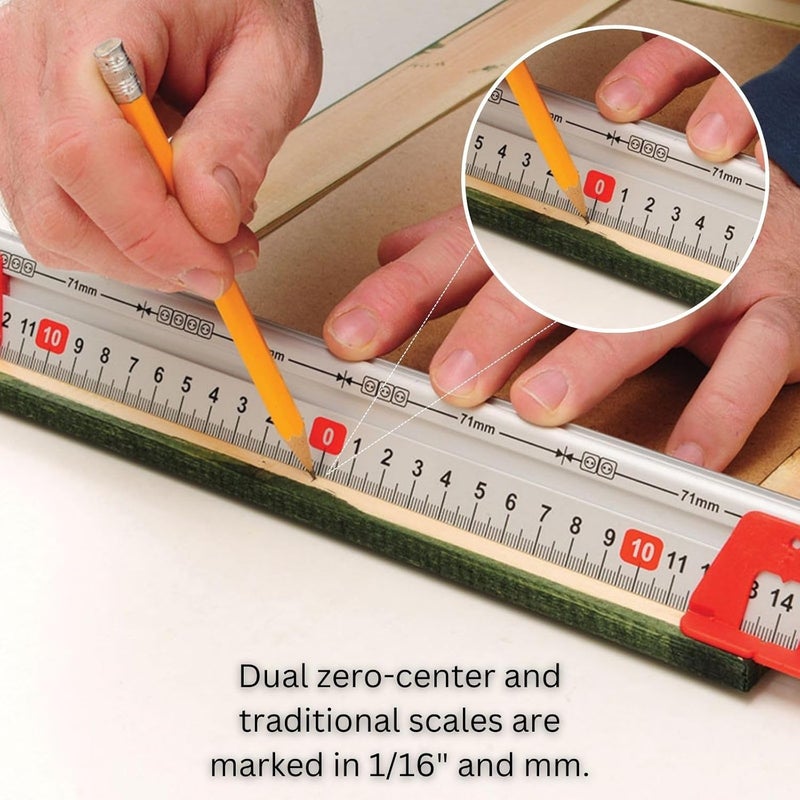Kapro 313 Measure Mate - Ultimate Home-Improvement Tool - With Level and Ruler - Features Sliding Markers and Knife Guide - Includes Nail Gripper and Drill Bit Gauge - 12 Inch - Image 5