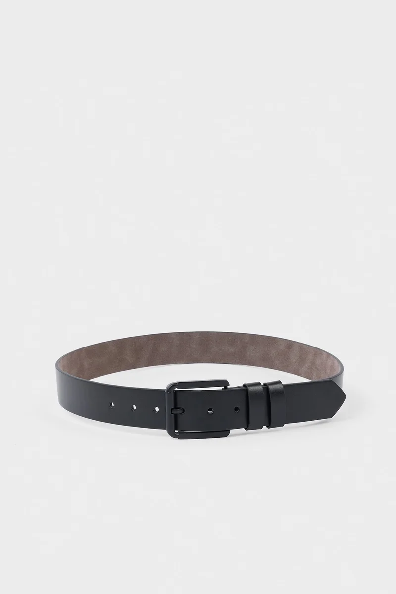 Man Rectangle Clasp Faux Leather