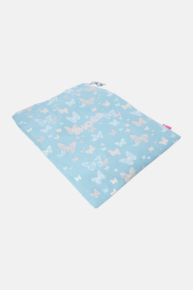 Miamica حقيبة أحذية سفر بطباعة جرافيك، زرقاء - Image 3