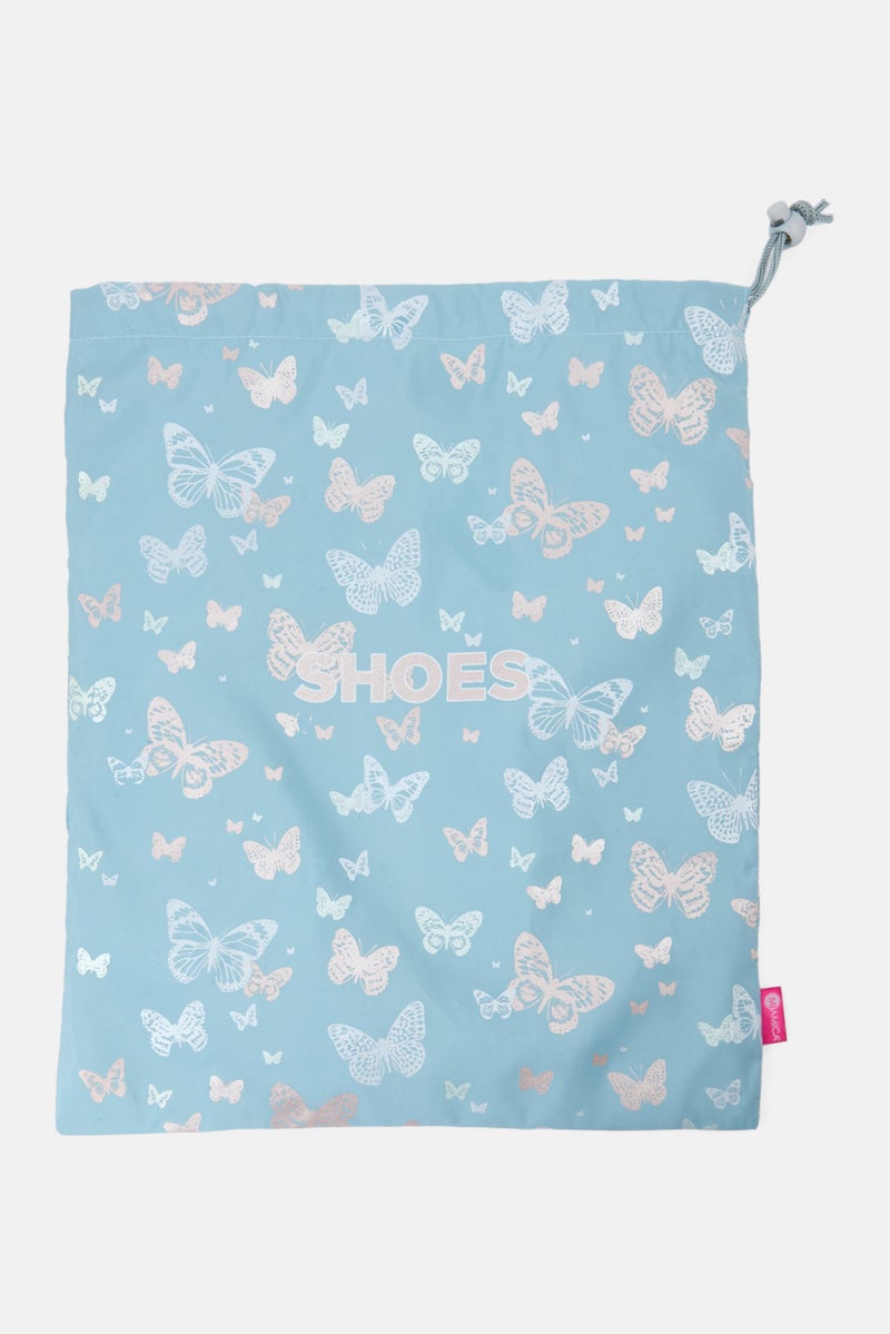 Miamica حقيبة أحذية سفر بطباعة جرافيك، زرقاء - Image 1