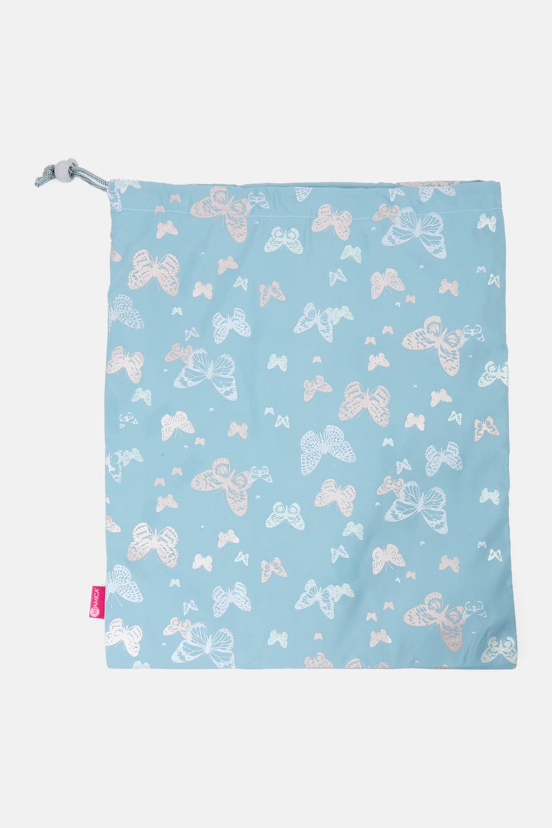 Miamica حقيبة أحذية سفر بطباعة جرافيك، زرقاء - Image 2