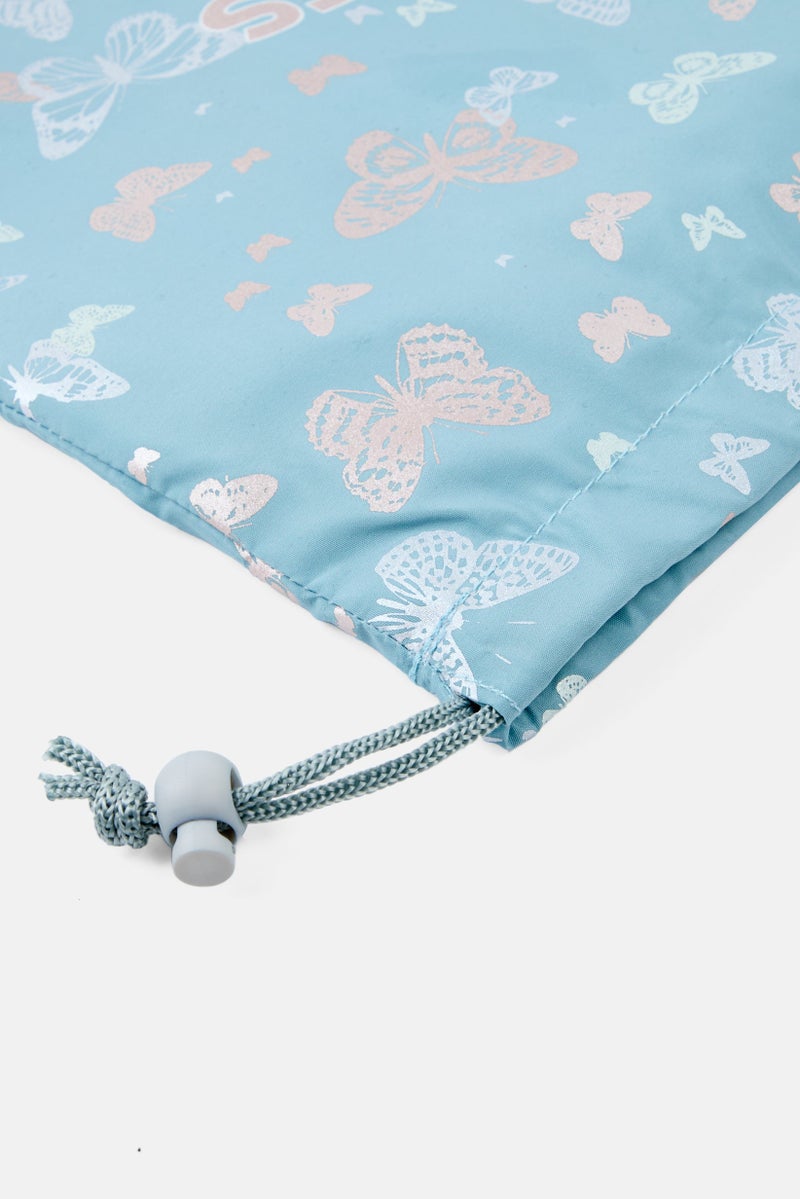 Miamica حقيبة أحذية سفر بطباعة جرافيك، زرقاء - Image 4