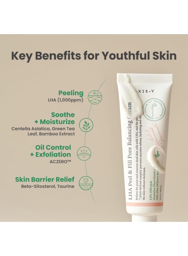 AXIS-Y LHA Peel & Fill Pore Balancing Cream - Secret to Smooth and Flawless Glass Skin - 50ml - Image 5