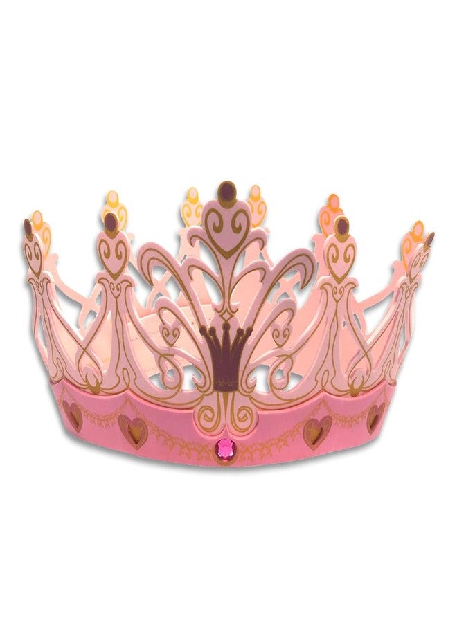 Liontouch - Queen Rosa Crown for Girls | Age 3-8 Years - Size Adjustable | Pretend Play Accessory in Pink for Dress Up, Royal Costumes & Fancy Dresses for Kids | Made of Durable Foam - Image 1
