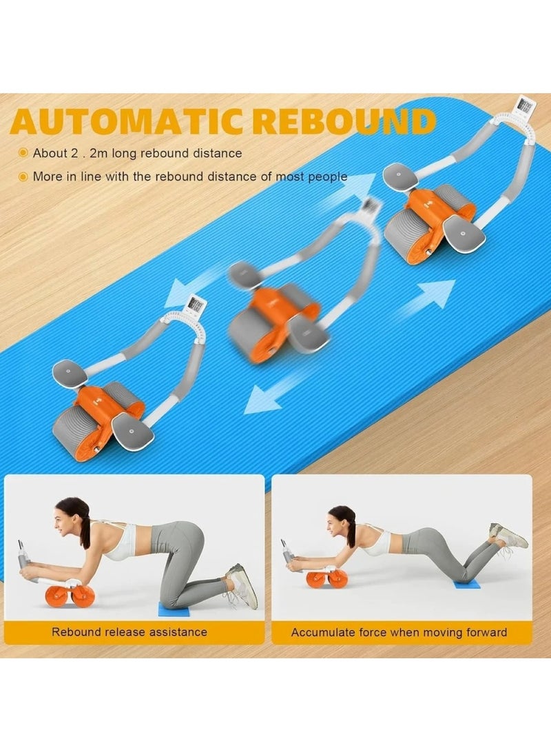 Compact Ab Roller Wheel with Stainless Steel Hub White/Orange, 12cm - Image 5