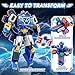 Super Wings Transforming Toys 10 inch World Aircraft Transform Figures Toys 3 in 1 Mode Rescue Bots Action Figure Toy Figures for 48 Year Old Boys Plane Toy for Toddlers Kids Age 4 5 6 7 8 - Image 4