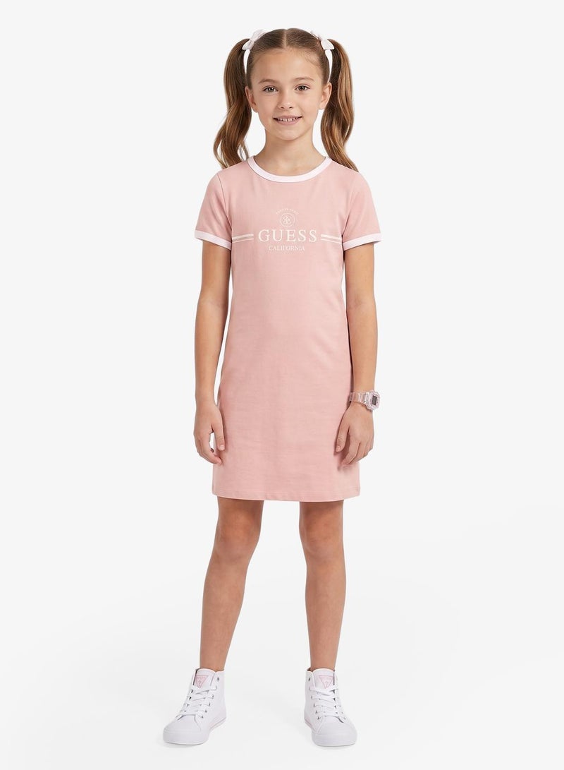 GUESS Youth Logo Short Sleeve Mini Dress - Image 1