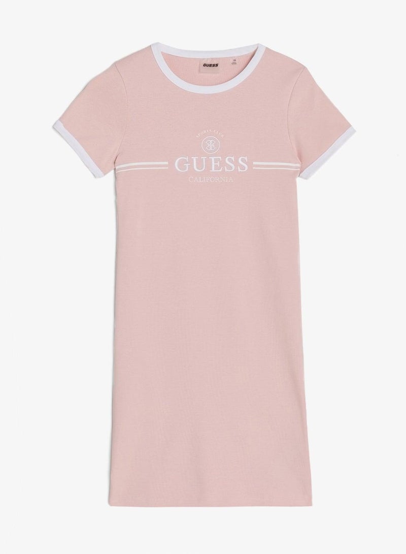 GUESS Youth Logo Short Sleeve Mini Dress - Image 2