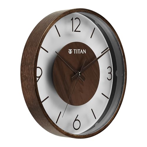 Titan Glass-Wood Fusion Timepiece Wall Clock - Image 3