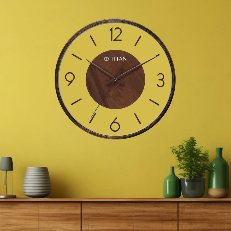 Titan Glass-Wood Fusion Timepiece Wall Clock - Image 5