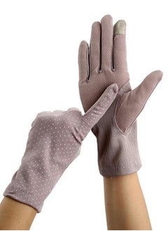 SFMW Pair Women Sun Protective UV Protection Summer Sunblock Touchscreen Gloves for Driving Riding  - Image 1