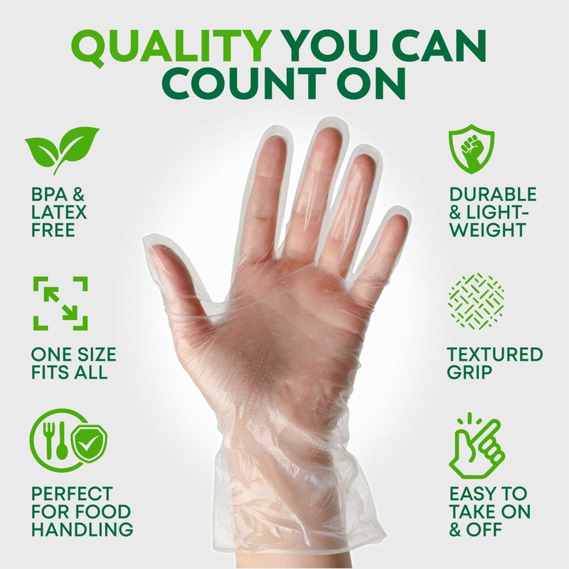 Keppi 1200 pcs Disposable Gloves - BPA & Latex Free - Gloves Disposable Latex Free - For Food Handling - Food Safe - For Cooking - Bulk Purchase - Great Fit - Plastic - Image 4
