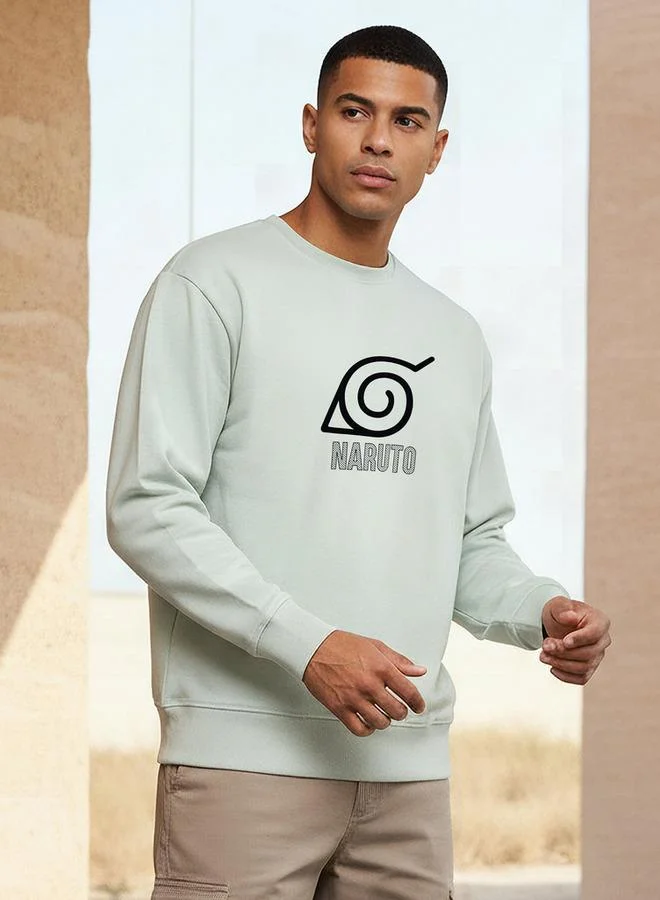 اس بي كاركترز Men Regular Fit Naruto Print Sweatshirt