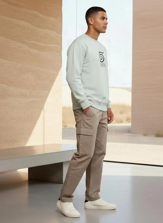 اس بي كاركترز Men Regular Fit Naruto Print Sweatshirt