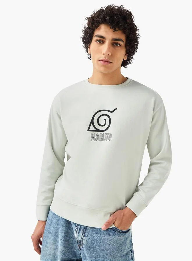 اس بي كاركترز Men Regular Fit Naruto Print Sweatshirt