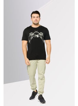 Plein Sport Men Sportswear Fit Short Sleeves Outdoor T-Shirt, Black  - Image 2