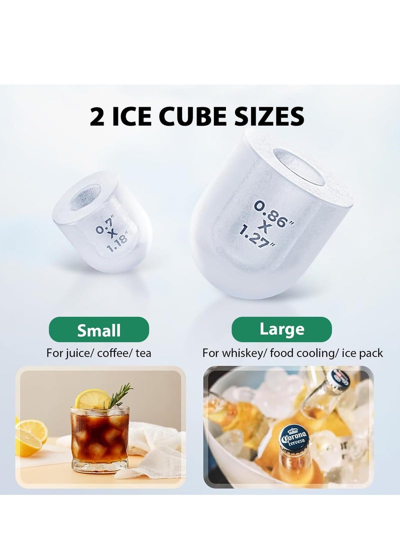 آر إيه أف آلة صنع الثلج RAF - آلة صنع ثلج محمولة على الطاولة، 26 رطلاً في 24 ساعة، تنظيف تلقائي، حجم ثلج قابل للتعديل، تشغيل هادئ للمنزل والمكتب والحفلات - Image 4