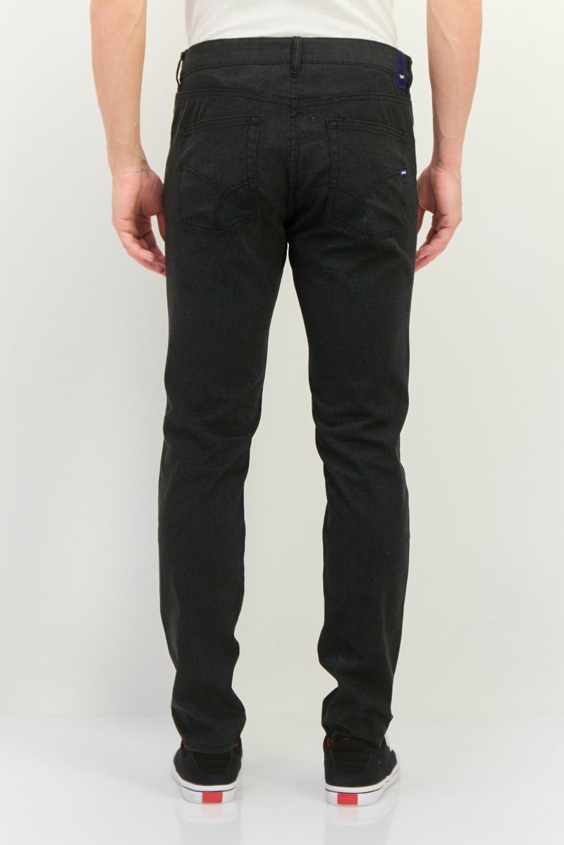 GAS Men Slim  Fit Solid Chino Pants, Charcoal - Image 3
