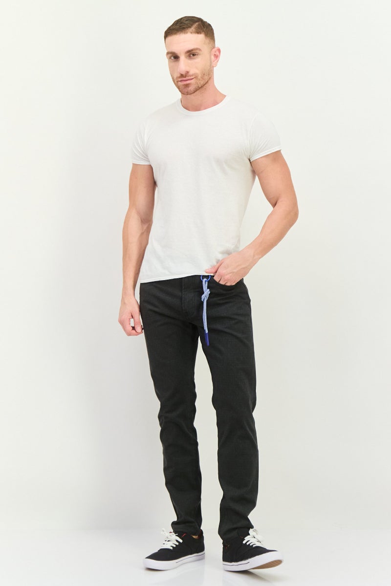 GAS Men Slim  Fit Solid Chino Pants, Charcoal - Image 4