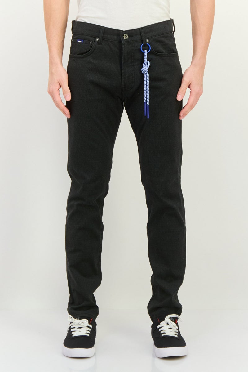 GAS Men Slim  Fit Solid Chino Pants, Charcoal - Image 1