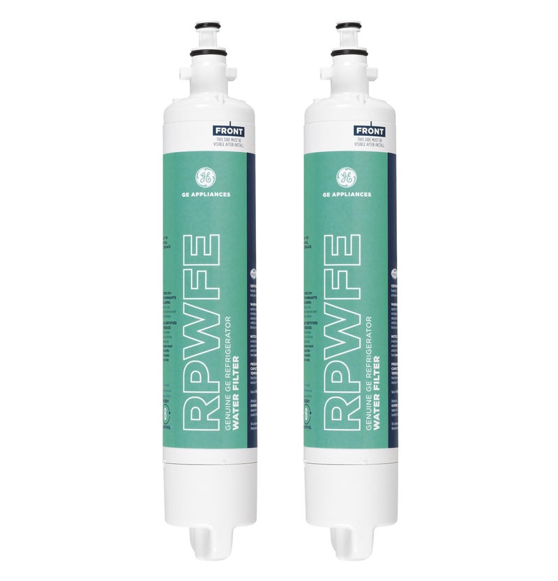 GE RPWFE Refrigerator Water Filter Genuine Replacement Filter Certified to Reduce Lead Sulfur and 50 Other Impurities Replace Every 6 Months for Best Results Pack of 2
