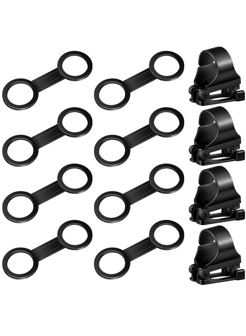 SYOSI Snorkel Clip Diving Universal, Silicone Clip Diving Snorkel Bracket Plastic Clip, Mask Snorkel Clip Diving Accessories Snorkeling Equipment (12 Pcs, Black) - Image 1