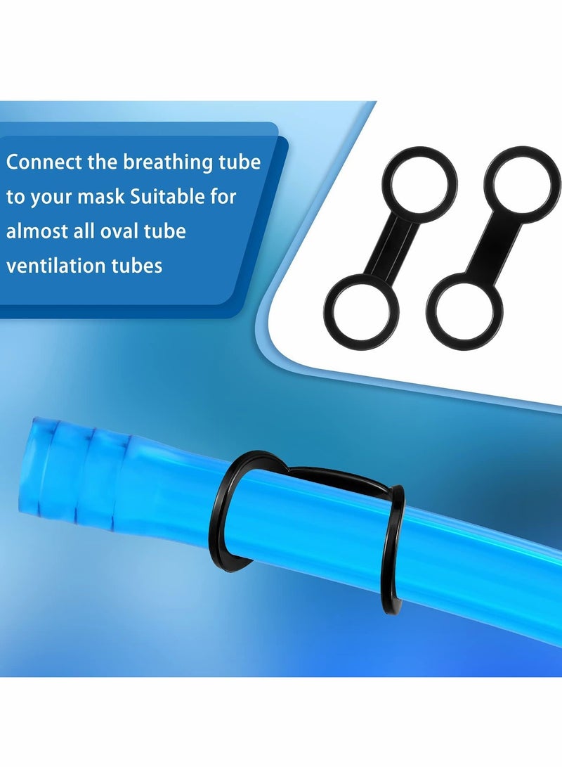 SYOSI Snorkel Clip Diving Universal, Silicone Clip Diving Snorkel Bracket Plastic Clip, Mask Snorkel Clip Diving Accessories Snorkeling Equipment (12 Pcs, Black) - Image 3