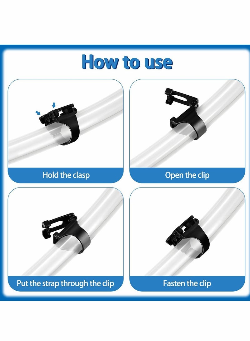 SYOSI Snorkel Clip Diving Universal, Silicone Clip Diving Snorkel Bracket Plastic Clip, Mask Snorkel Clip Diving Accessories Snorkeling Equipment (12 Pcs, Black) - Image 4