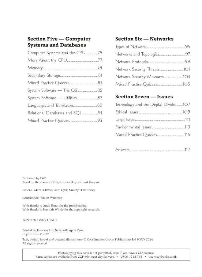 null - Coordination Group Publications Ltd (CGP) New GCSE Computer Science AQA Knowledge Retriever - Image 1