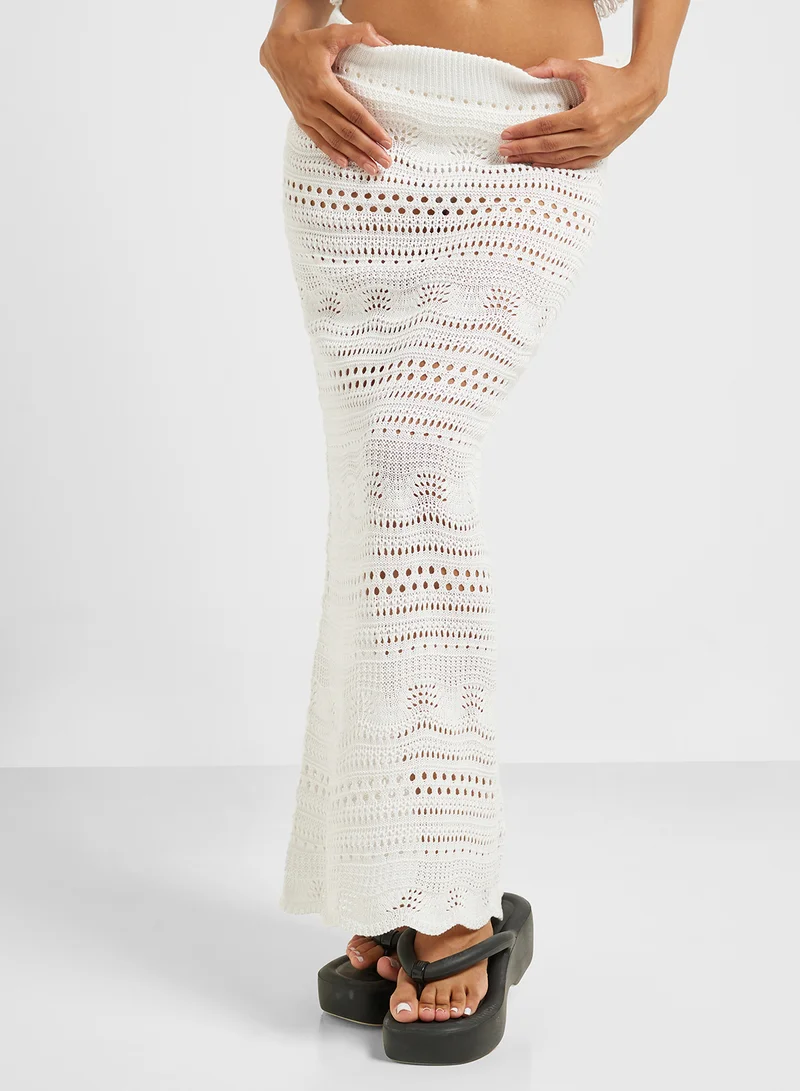 ELLA Crochet Beach Top & Skirt Set